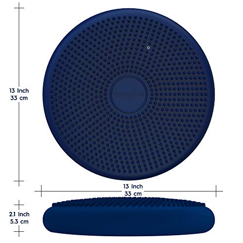 Image of Bouncyband - Wiggle Seat - Blue, 13 inch D - Large Sensory Cushion for Kids Ages 6-18+ - Promotes Active Learning, Improves Student Productivity, Includes Easy-Inflation Pump