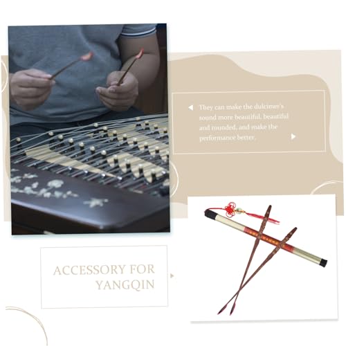 Dulcimer bamboo accessoires avec tête pour yangqin musical - 4