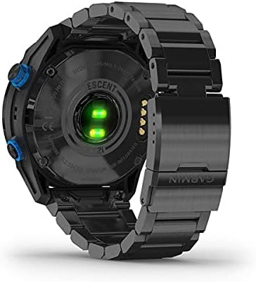 Miniatura 8 de Garmin Descent Mk2iDescent T1 - Computadora de buceo estilo reloj con paquete de energía Wearable4U Titanium Carbon Gray DLC con banda negra