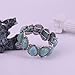 ANGLEQUEEN Silver Western Bracelets for Women Boho Turquoise Cuff Bracelet Country Concert Outfits Cowboy Chic Cowgirl Accessorie 2025 Fashion Jewelry B-Silver+Blue