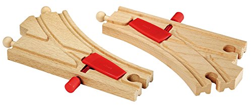 BRIO World Mechanical Switches Wooden Train Track for Kids Age 3 Years Up - Compatible with all BRIO Railway Sets & Accessories