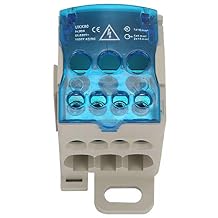80A Block Distribution BoxDin Rail Terminal Block Distribution BoxElectric Wire Connector Universal Power Junction Boxfor Power Distribution cabinets, Distribution Boxes