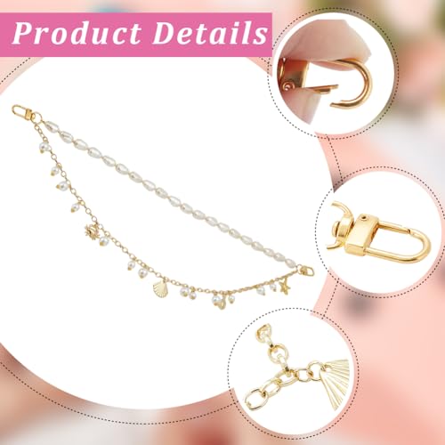 Extensor de cadena para bolso con conchas marinas y perlas SUNNYCLUE 7