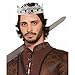 TOBATOBA King Crown for Men - Medieval Renaissance Costume Prince Crown for Prom, Birthday, Halloween Cosplay - Silver Hair Accessories