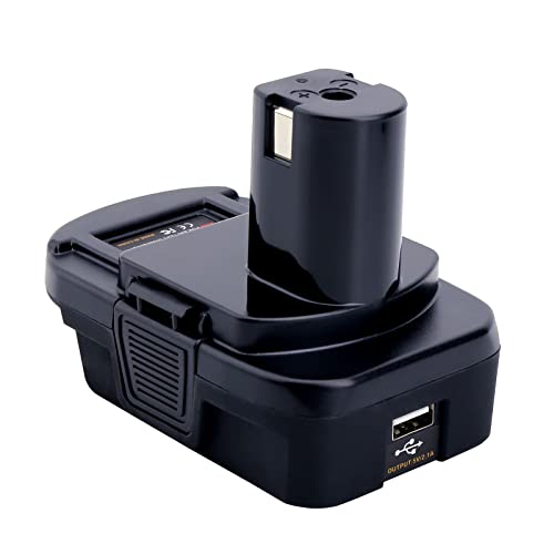 Lasica Replacement for Ryobi Battery Adapter Compatible with DeWalt 20V Max Battery to Replacement for Ryobi 18V Original Battery for 18-Volt ONE+ Tools, with USB Port