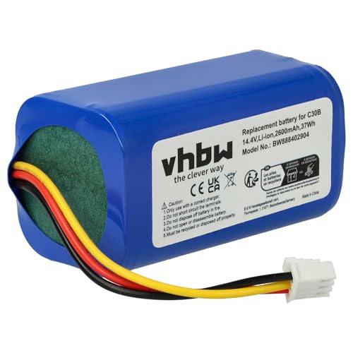 vhbw batteria compatibile con Proscenic NEO 820P, NEO 830P aspirapolvere (2600mAh, 14,4V, Li-Ion)