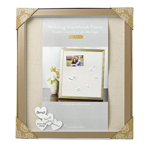 Kate & Milo Modern Wedding Pin Board Guest Book Alternative, One Size, Heart Tag Signature Frame