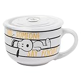 Silver Buffalo Peanuts Squad - Taza de cerámica, 24 onzas, color blanco
