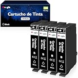 Contenido abundante del embalaje: Nuestro embalaje contiene 4 cartuchos de tinta negro. Esto significa que se pueden obtener suficientes cartuchos de una vez para satisfacer las necesidades de impresión a largo plazo, sin necesidad de reemplazar con frecuencia, lo que ahorra tiempo y energía