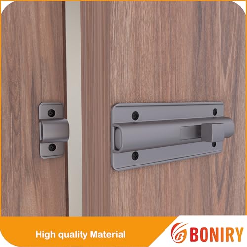 Image of Boniry Premium Heavy Duty Door Latch | Door Stopper Lock | Main Door High Security and Home and Office Doors for Wooden and PVC Door Latch (2, Satin Black)