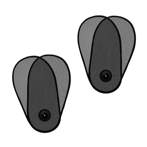 lekiliky 2PCS Car Side Windows Shades, Sunscreen Anti-glare Door Side Sunshade, Adjustable Suction Cup Baby Sunshade, Universal for Driver/Passenger/Rear Windows (Black)