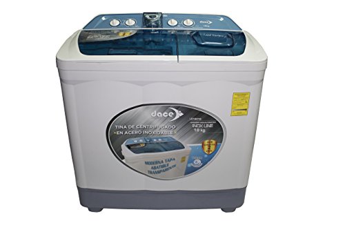 Lista de Lavadora Dace 15 Kg los mejores 5. 42 Dace Appliances North America LS1801S Lavadora, color Blanco/Azul, 2 Tinas