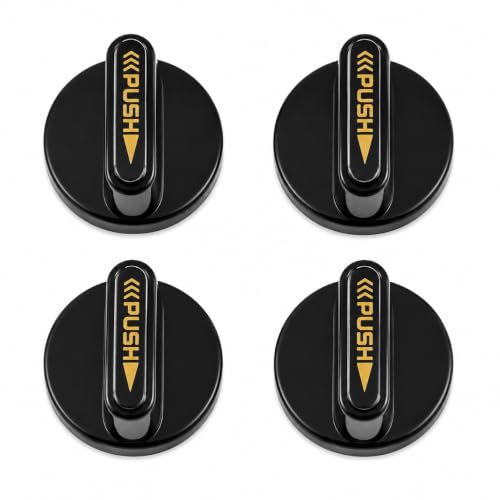 Image of Universal fit Knob for Gas Stove Replacement Parts | Long Lasting, Smooth Operation, Premium PVC On-Off Push Type 8 MM Spindle Black Knob for All Sleek Slim Modal Gas Stove (Pack of-4)