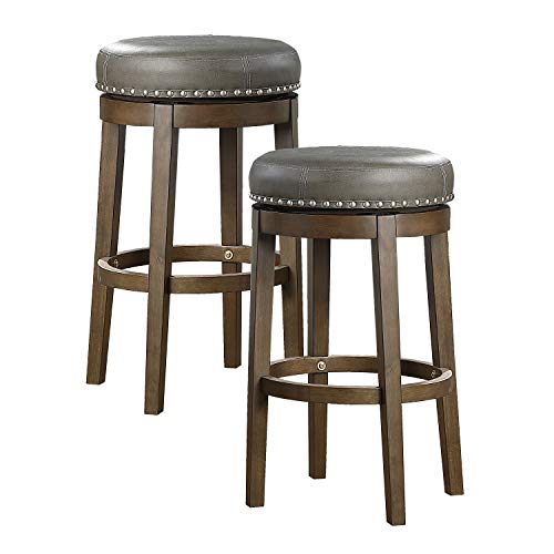 Lexicon Kenmare Swivel Pub Height Stool (Set Of 2), 29" Sh, Gray #TOP17