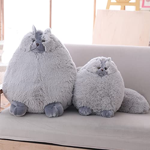Image of Winsterch Stuffed Animal Plushie Cat Stuffed Animal,Cute Soft Plush Cat Animals,Gray Stuffed Cat, Birthday for Kids,Boys,Girls,Fat Cat Stuffed Toy (Gray, 10 Inches)