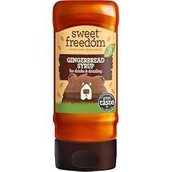 Sweet Freedom Gingerbread Syrup 350 g – Vegan Drizzle for Coffee and Pancakes, Naturally Sweetened with Fruits, Only 13 Kcal Per Teaspoon (Pack of 1)