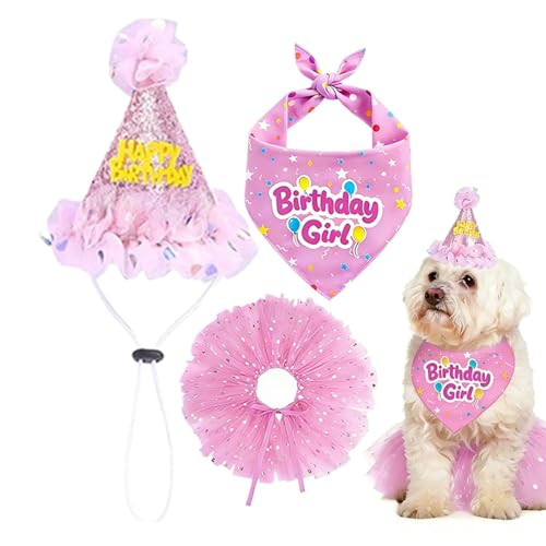 Suministros para De Cumpleaños para Perros – Disfraz De Cachorro, Lindo Vestido De Falda Tutú | Accesorios De Ropa para Mascotas, Lindo Traje De Cachorro para Perros Grandes, Medianos Y Pequeño