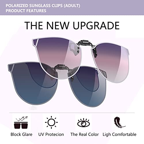 Image of Flip-Up Clip-On Polarized Sunglasses, UV Protection