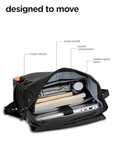 Image of Nu Republic Triphop Backpack for Men Women Office Casual 18-inch Laptop Bag Water-Resistant Multi-Pockets Sleek Smart College Backpack with Dual USB Port (Black)