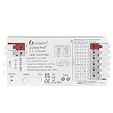 GLEDOPTO ZigBee3.0 LED Controller Pro Smart Home 5 in 1 RGBCCT RGBW RGB CCT WWCW Dimmer DC 12-48V 15A Max PWM Dimming Analog LED Strip Light Work with Hub Bridge Alexa Conbee etc (Hub Required)