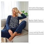 MUK LUKS 3 Piece Women's Pajamas - Anything Sleep and Lounge Set, Matching Long Sleeve Cardigan, Conjunto de Pijama - Image 4