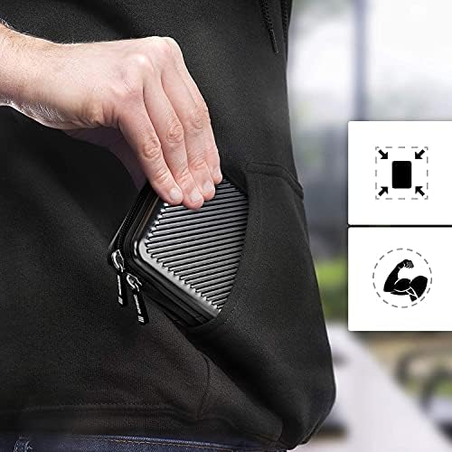Duronic Hard Drive Case HDC3 /BK | BLACK | Portable ALUMINIUM Storage Pouch for External Hardrive & Cables | Lightweight & Protective |Suitable for Western, Toshiba, Buffalo, Hitachi, Seagate, Samsung