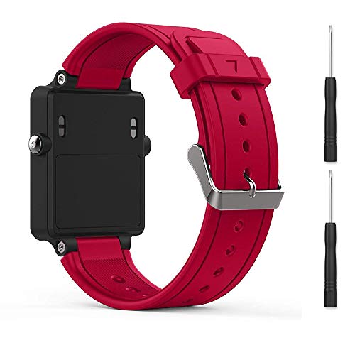 Bossblue Pink Replacement Band for Garmin Vivoactive, Silicone Replacement Fitness Bands Wristbands with Metal Clasps for Garmin vivoactive GPS Smart Watch