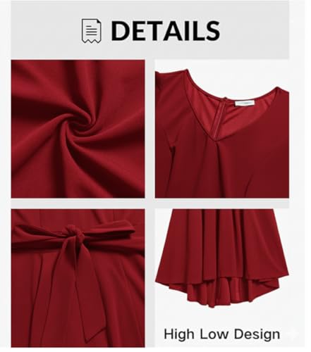 Image of C4D Women Plus Size V-Neck Party Cocktail High-Low Maxi Dress