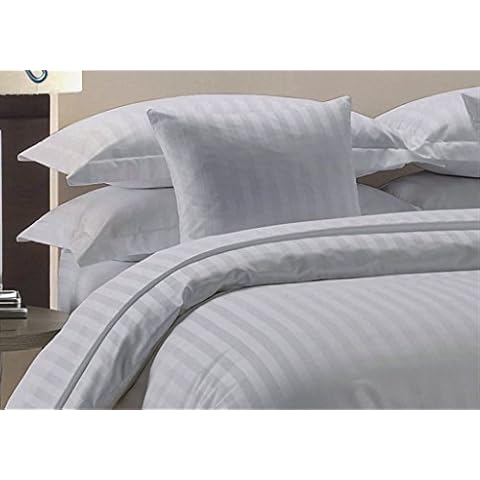 Luxurious Comfort Beddings 100% Egyptian Cotton Pillow Cases 800TC 2pc Pillow Case Body Pillow (20" x 54") Size Silver Grey Striped Cover