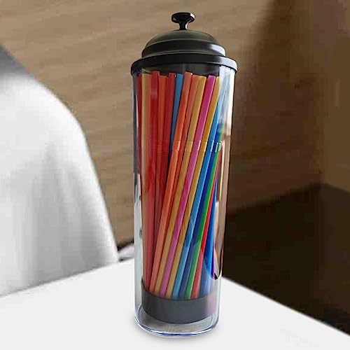 Fenteer Straw Dispenser Straw Container, Drinking Straw Dispenser, Multipurpose Drinking Straw Holder, Straw Holder with Lid for Store, Living Room, Bar - Thumbnail 7