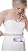 QueenDream Gorgeous Beaded Crystal Applique Rhinestone Applique Bridal Belt Off White