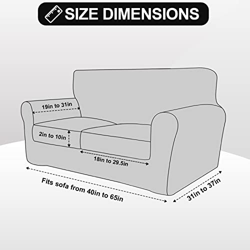 Festicorp Velvet Sofa Covers For 2 Cushion Couch Sofa Slipcovers For 2 Seat Cushion Couch, Stretch Love Seat Couch Covers, 3 Piece Couch Cover, Thick Furniture Covers For Dogs Pets, Peacock Blue #TOP5