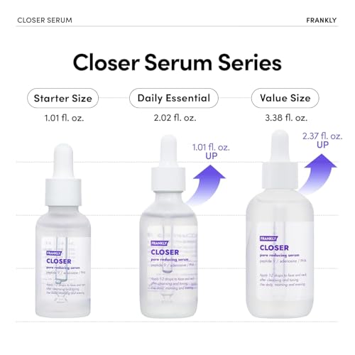 FRANKLY Closer Serum | Pore Minimizer Serum | 9 Peptides, Vegan Collagen, Adenosine, PHA | Korean Pore Minimizer for Glass Skin, Anti-Aging, Hydration, Elasticity | 1.01 fl oz - Image 4
