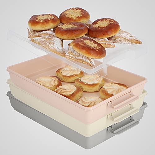 Magdalenas y tartas en caja rectangular para transportar alimentos KADAX 6
