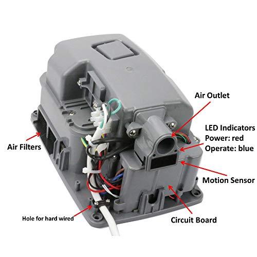 Awoco Compact Stainless Steel Automatic High Speed Commercial Hand Dryer, 1350W 120V Ul Listed (Compact) #TOP2