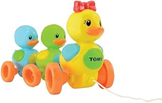 TOMY Toomies Quack Along Ducks Pull Along Toy | Educational Toddler Toy with Colours and Sounds | Learn to Walk Baby Toy Suitable From 12 Months, 1, 2+ Year Olds Boys & Girls, Multicoloured
