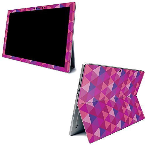 Image of MightySkins Carbon Fiber Skin for Microsoft Surface Pro 7 - Pink Kaleidoscope | Textured Carbon Fiber Finish | Easy to Apply, Remove, and Change Styles | Made in The USA