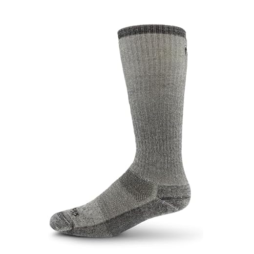 Minus33 Merino Wool 9402 Expedition Mountaineer Sock Grey Heather Size Large