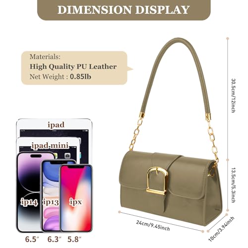 Image of Shoulder Bag for Women, Vegan Leather Classic Crossbody Purses Handbags, Trendy Hobo Bag Tote Purses for Women