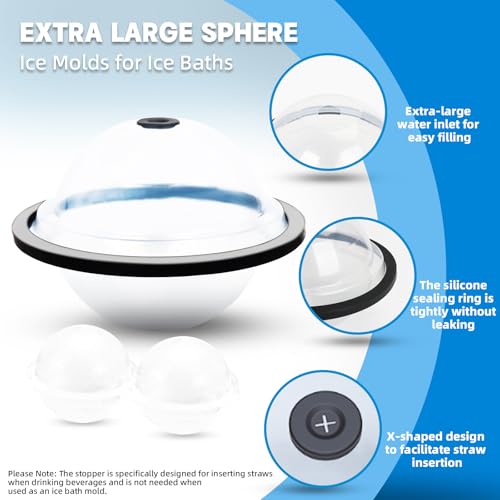 Molde esférico grande para cubos de hielo 2 unidades miniatura 3