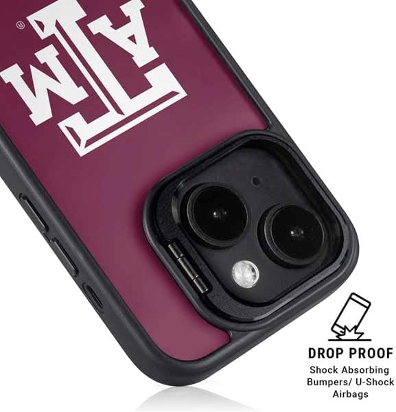 Skinit Kickstand Phone Case Compatible with iPhone 13 - Officially Licensed Texas A&M University TAM Design