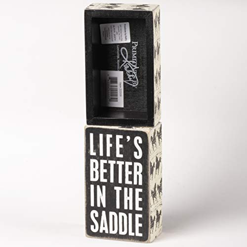 Primitives-by-Kathy-22205-Horse-Print-Trimmed-Box-Sign-3-x-5-Inches-Lifes-Better-in-The-Saddle Primitives by Kathy 22205 Horse Print Trimmed Box Sign 3 x 5 Inches Lifes Better in The Saddle