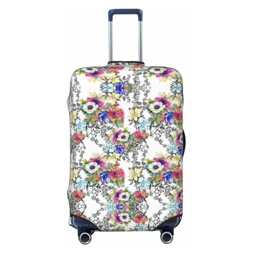 Vivid Colorful Garden Print Luggage Suitcase Cover Protector Luggage Washable Covers With Concealed Zipper