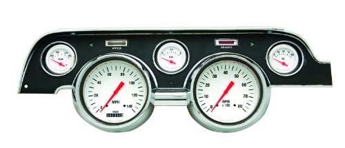 Classic Instruments MU67WH White Hot 5 Gauge Package Black Bezel Fits 1967-1968 Mustang