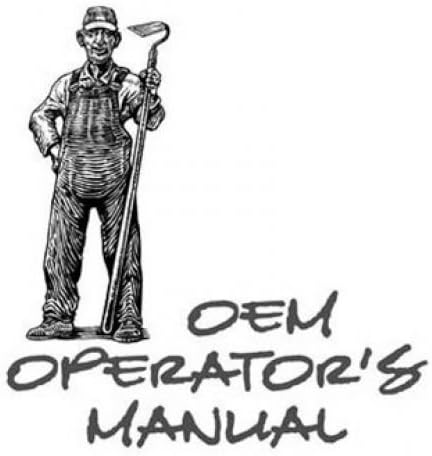 Image depicting a farmer holding a hoe with text 'OEM Operator's Manual'.