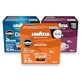 Lavazza, Medium Roast Trio, A Modo Mio, Coffee Capsules, Compostable, 3 packs of 16 Coffee Pods (48 Coffee Capsules)