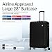 Preston Morgan Suitcase Large on 4 Dual Spinner Wheels Super Lightweight ABS Hard Shell Hold Check in with Built-in TSA Lock (Black, 113 Liter)