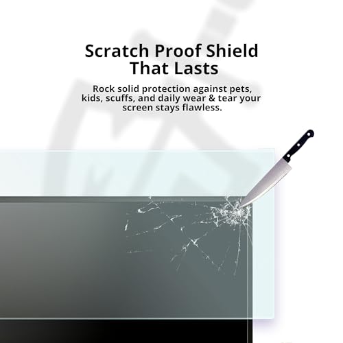 Image of MSTICK 32 Inch TV Screen Protector - Tempered Glass Guard with 9H Hardness, Scratch Resistant, Anti-Glare, Ultra HD Clear Protection for LED LCD Smart TVs