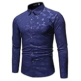 Herren Frühling Bedrucktes Top Shirt Passender Umlegekragen Langarm Top Casual Button Formelle Anzug Top Bluse Signum Hemden Herren Kurzarm