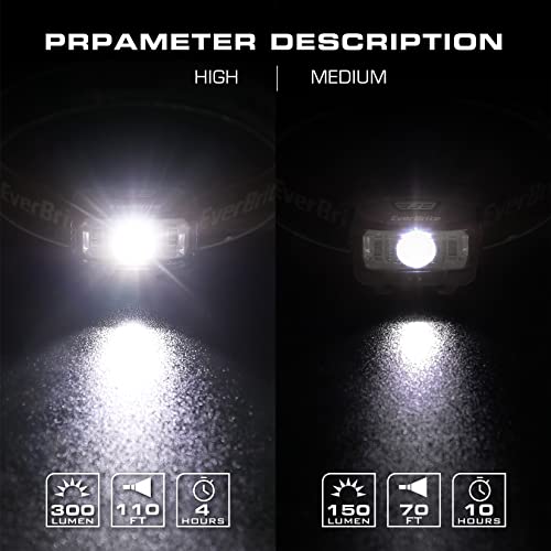 Everbrite Headlamp, 2 Pack Kids Headlamp With Red Light And Memory Function, Head Lamp For Adults And Kids With 5 Modes, Bright Headlamps For Camping, Running, Batteries Included #TOP3